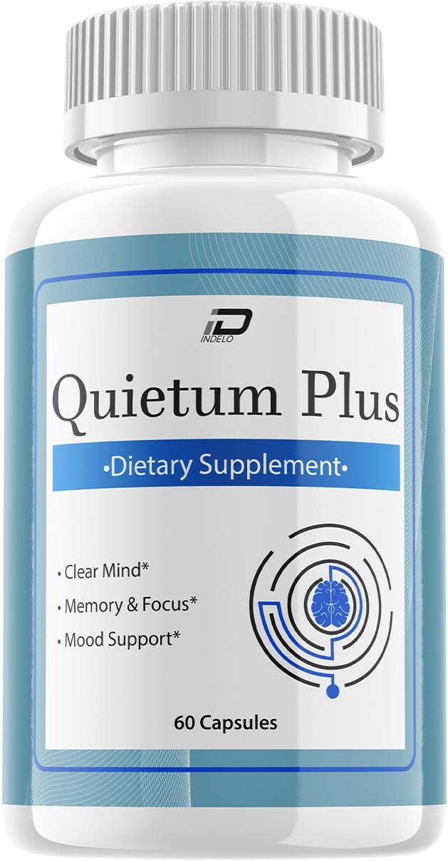 Quietum Plus Brain Supplement Capsules - Natural Memory and Focus Pills - Maximum Strength Formula for QuietumPlus Support - 60 Capsules