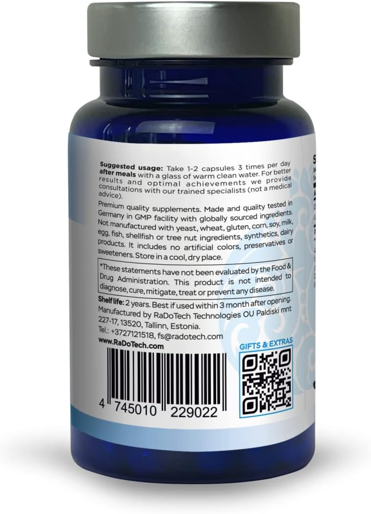 RaDoTech RenoSan: Kidney Cleanse & Immune Support with Olive Leaf Extract - 60 Veg Capsules for Overall Well-Being