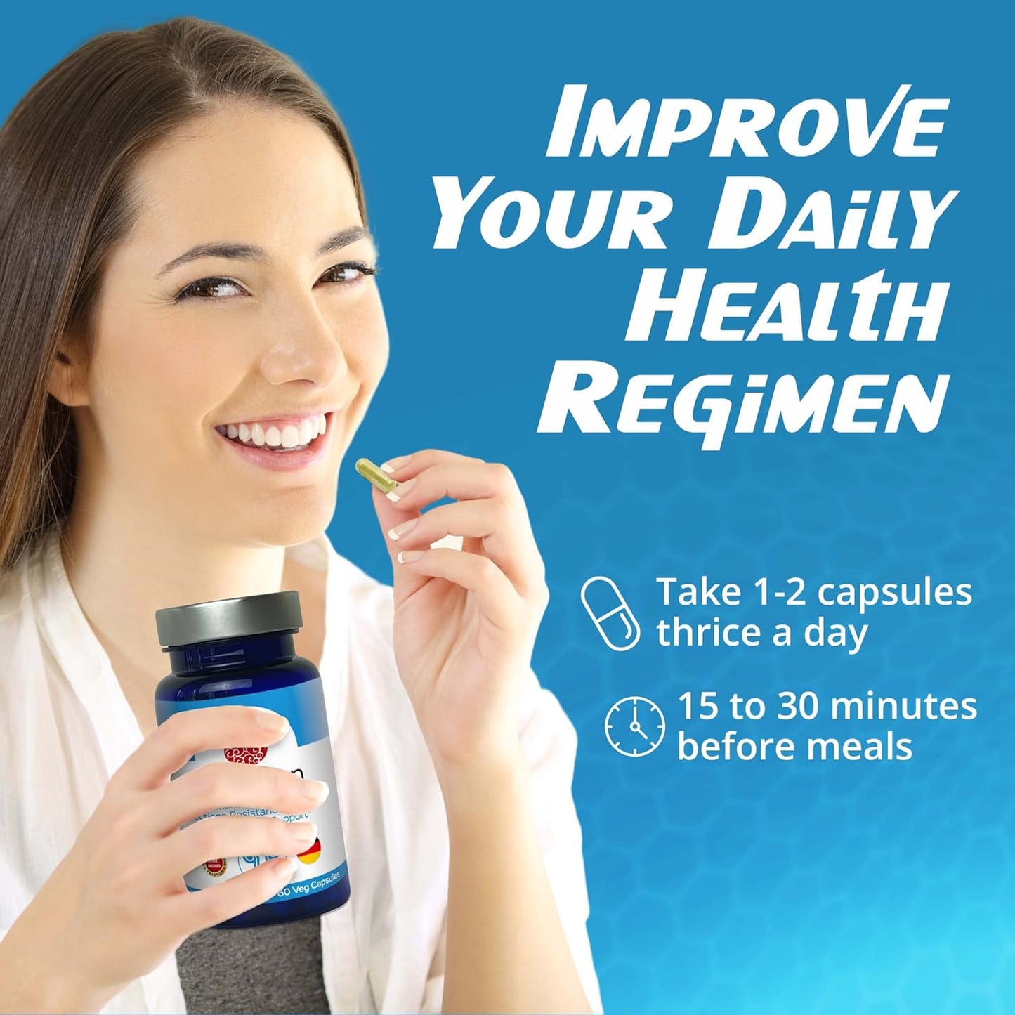 RaDoTech RenoSan: Kidney Cleanse & Immune Support with Olive Leaf Extract - 60 Veg Capsules for Overall Well-Being