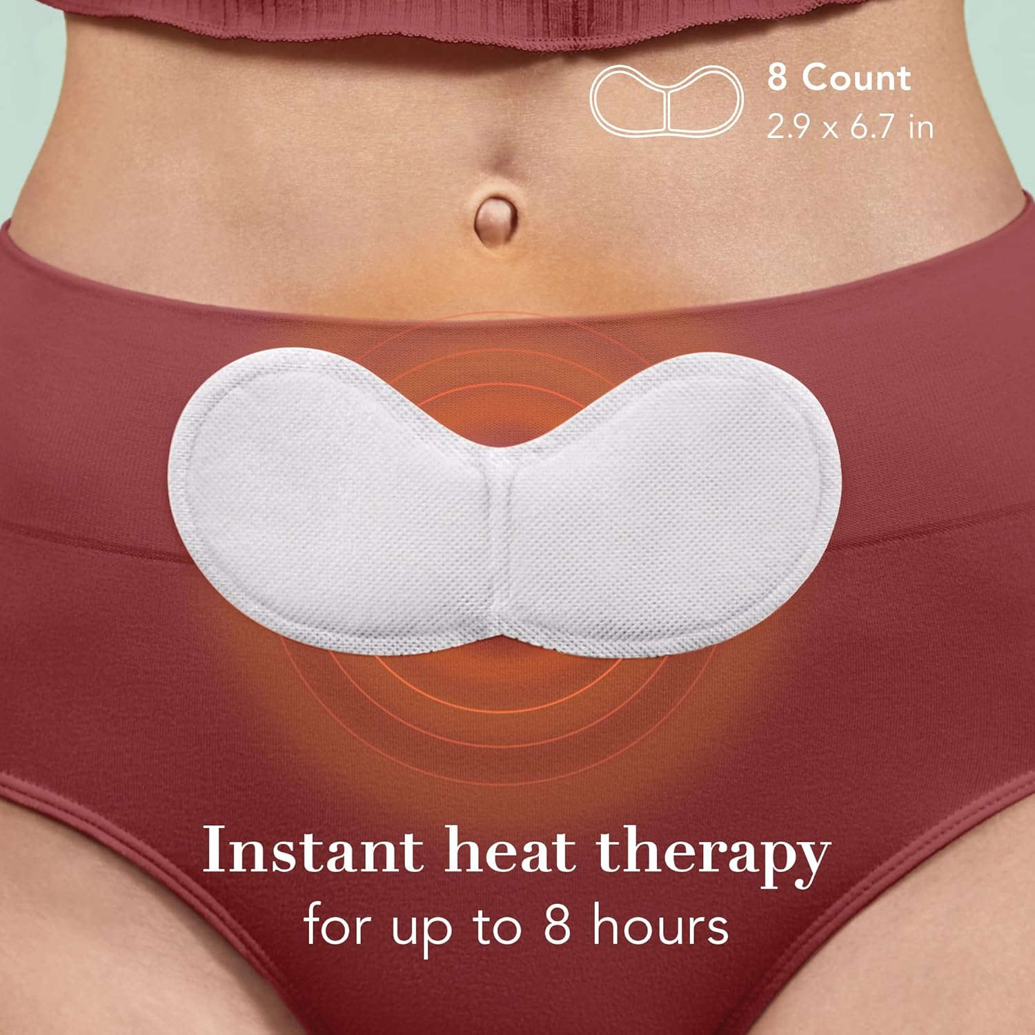 Rael PMS Supplement & Herbal Heating Patches Bundle (28 Capsules, 8 Large Patches)