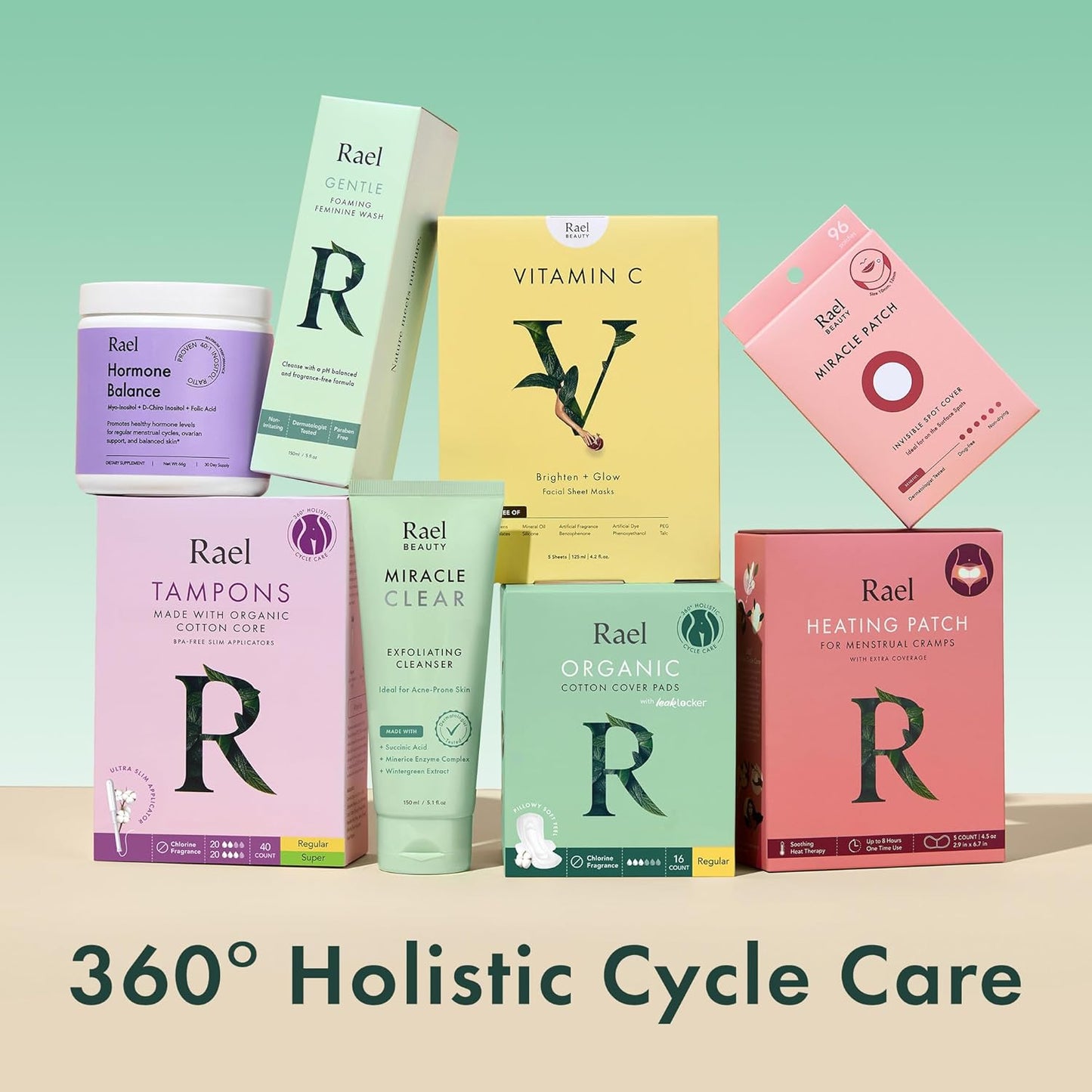 Rael PMS Supplement & Herbal Heating Patches Bundle - 28 Capsules & 8 Small Patches