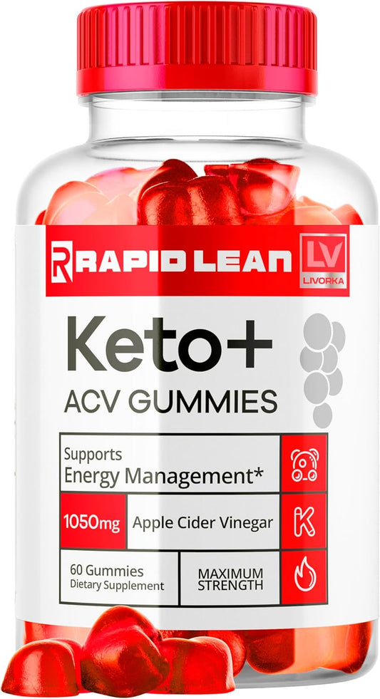 Rapid Lean Keto ACV Gummies for Weight Loss Support - 1 Month Supply