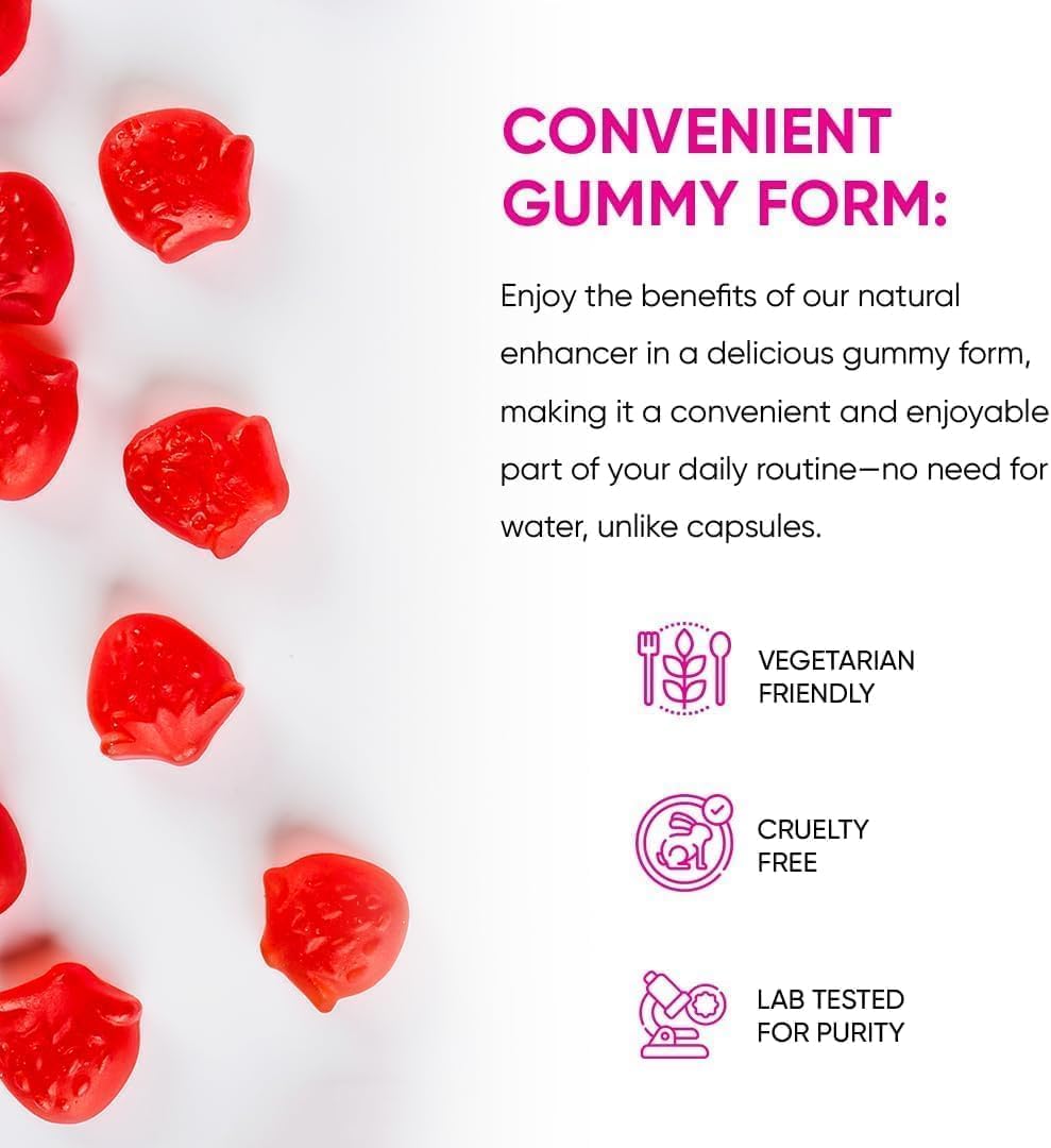 Raspberry Cum Gummies Bundle - Bottom 90 Enhancing Natural Supplements - 2 Month Supply