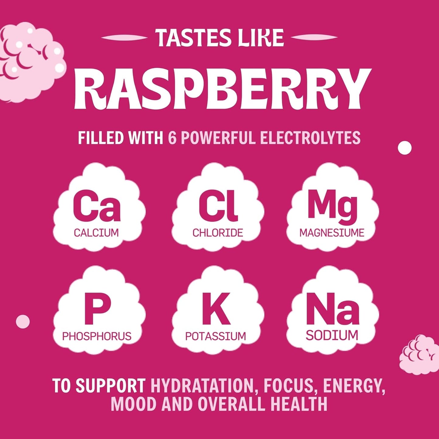 Raspberry Electrolyte Powder Mix - Zero Sugar, Calories, or Artificial Ingredients - Keto & Vegan Friendly - 90 Servings