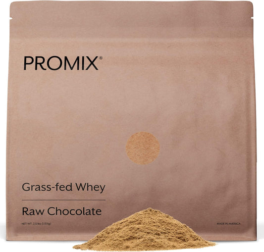 Raw Chocolate Whey Protein Powder - 2.5lb Bulk Grass-Fed Natural Post-Workout Shake Mix Gluten-Free & Keto-Friendly