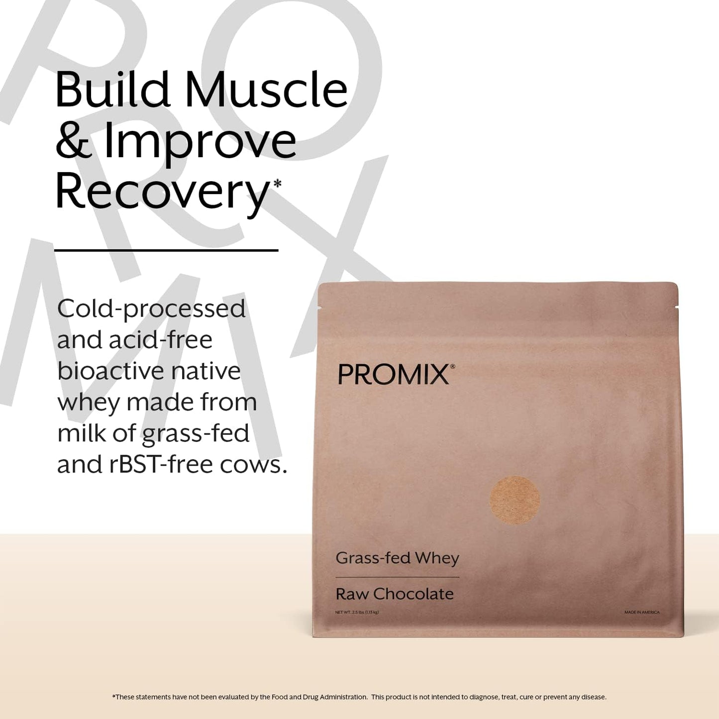 Raw Chocolate Whey Protein Powder - 2.5lb Bulk Grass-Fed Natural Post-Workout Shake Mix Gluten-Free & Keto-Friendly