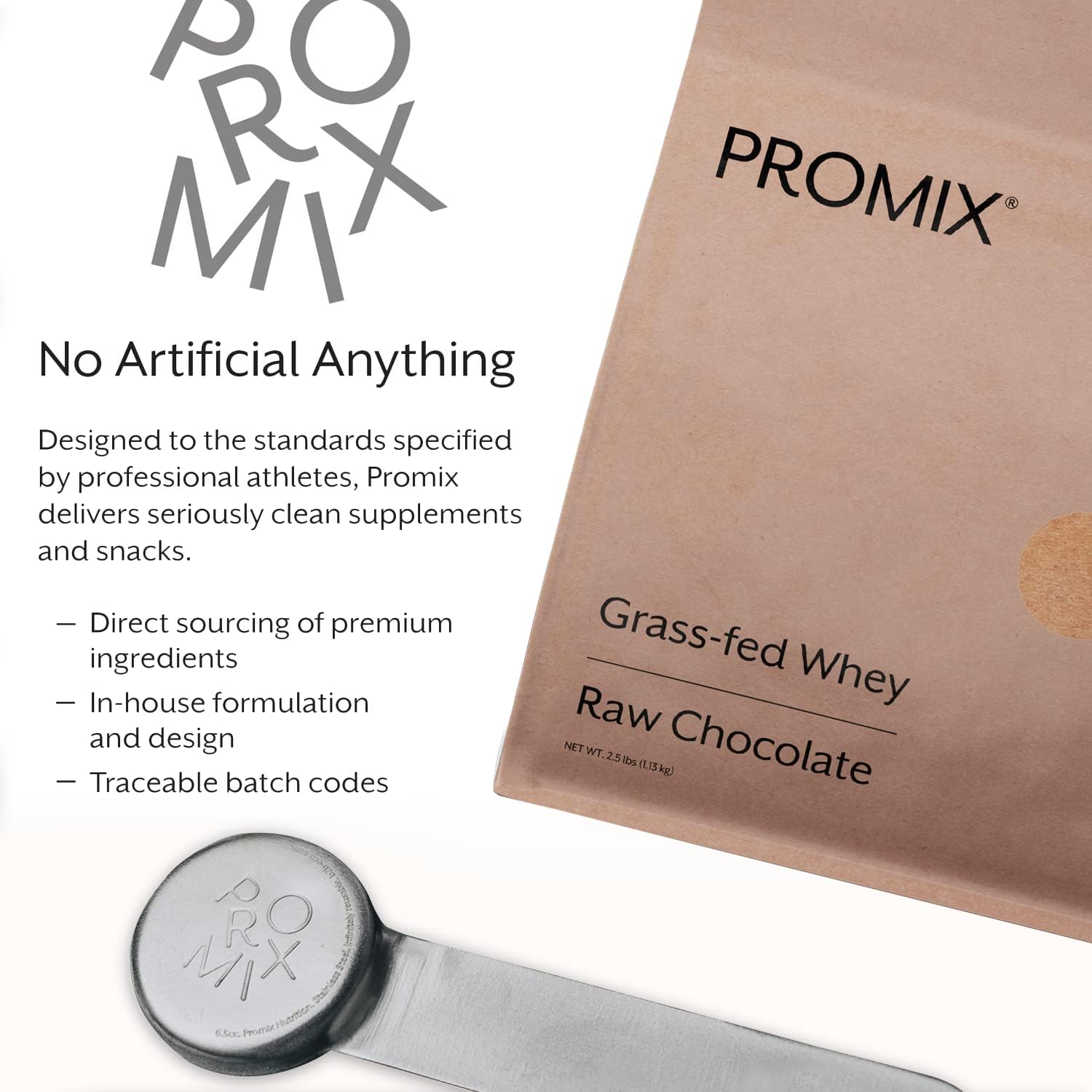 Raw Chocolate Whey Protein Powder - 2.5lb Bulk Grass-Fed Natural Post-Workout Shake Mix Gluten-Free & Keto-Friendly