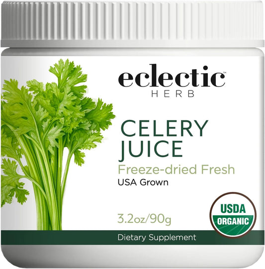 Raw Fresh Freeze-Dried Celery Whole Food Powder by Eclectic Institute - 3.2 oz (90 g)