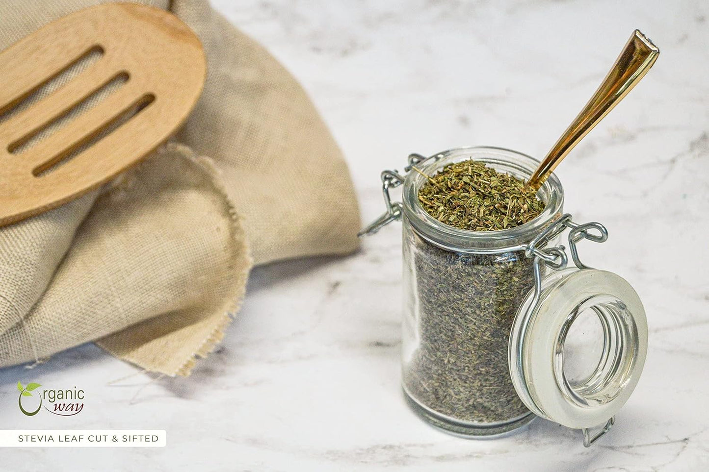 Raw Organic Stevia Leaf Cut & Sifted from India - Kosher, USDA Certified, Non-GMO, Gluten Free - Natural Sweetener - Heavy Metal Tested (1/2LBS)