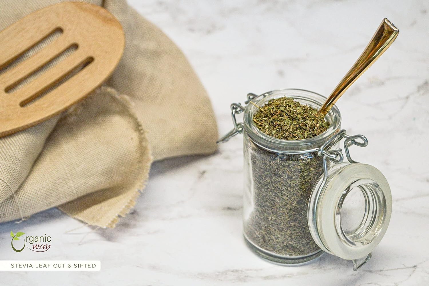 Raw Organic Stevia Leaf Cut & Sifted from India - Kosher, USDA Certified, Non-GMO, Gluten Free - Natural Sweetener - Heavy Metal Tested (1/2LBS)