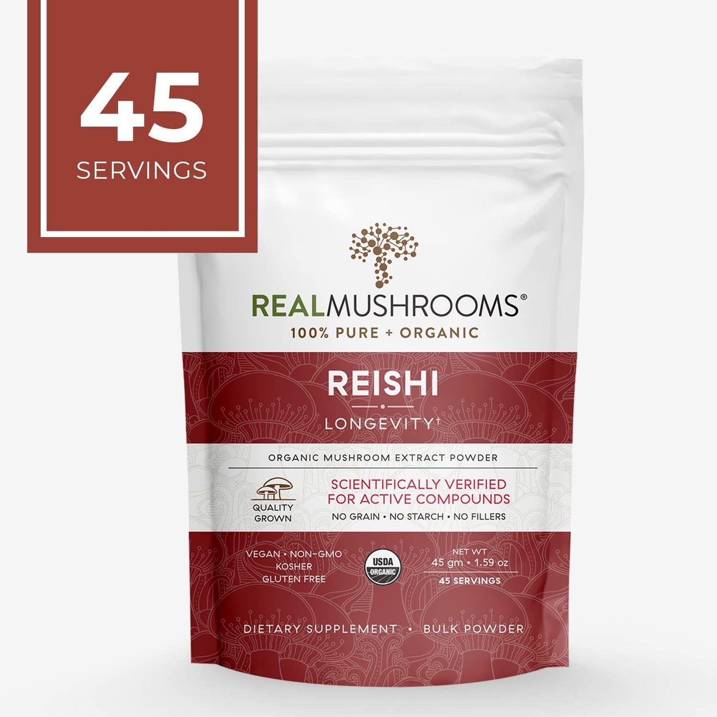 Real Mushrooms RealRest Capsules and Reishi Mushroom Powder Bundle - Longevity, Immune Support, Sleep Aid - Vegan, Non-GMO - 60ct Capsules, 45 Servings