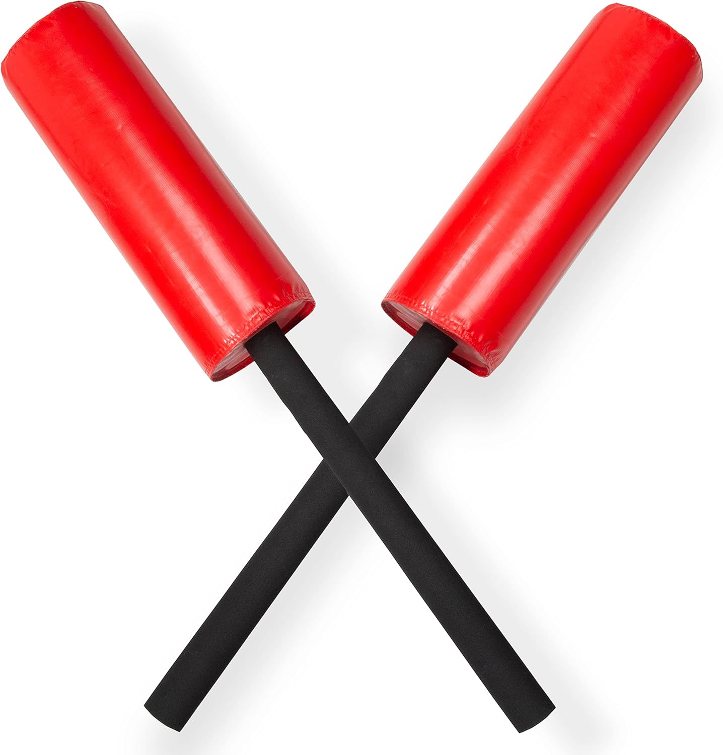 Red Contact Sticks 2 Pack for Football Training, Play Platoon Padded Blocking Guards for Defender Simulation in Basketball, Lacrosse, and Boxing