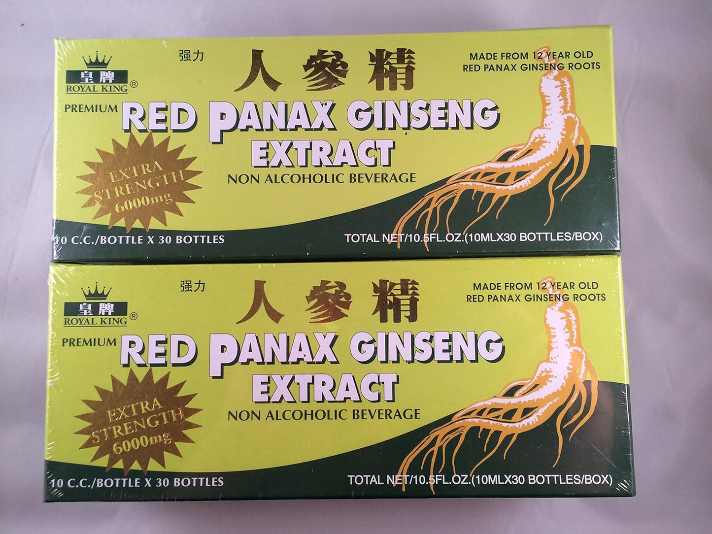 Red Panax Ginseng Extract 6000mg - 60 Vials X 10ml - Royal King - 2 Boxes
