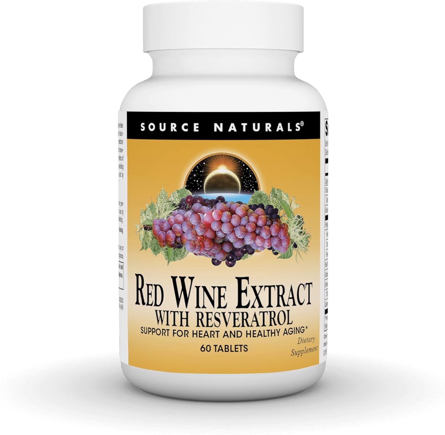 Red Wine Extract with Resveratrol for Healthy Aging Support - 60 Tablets by Source Naturals