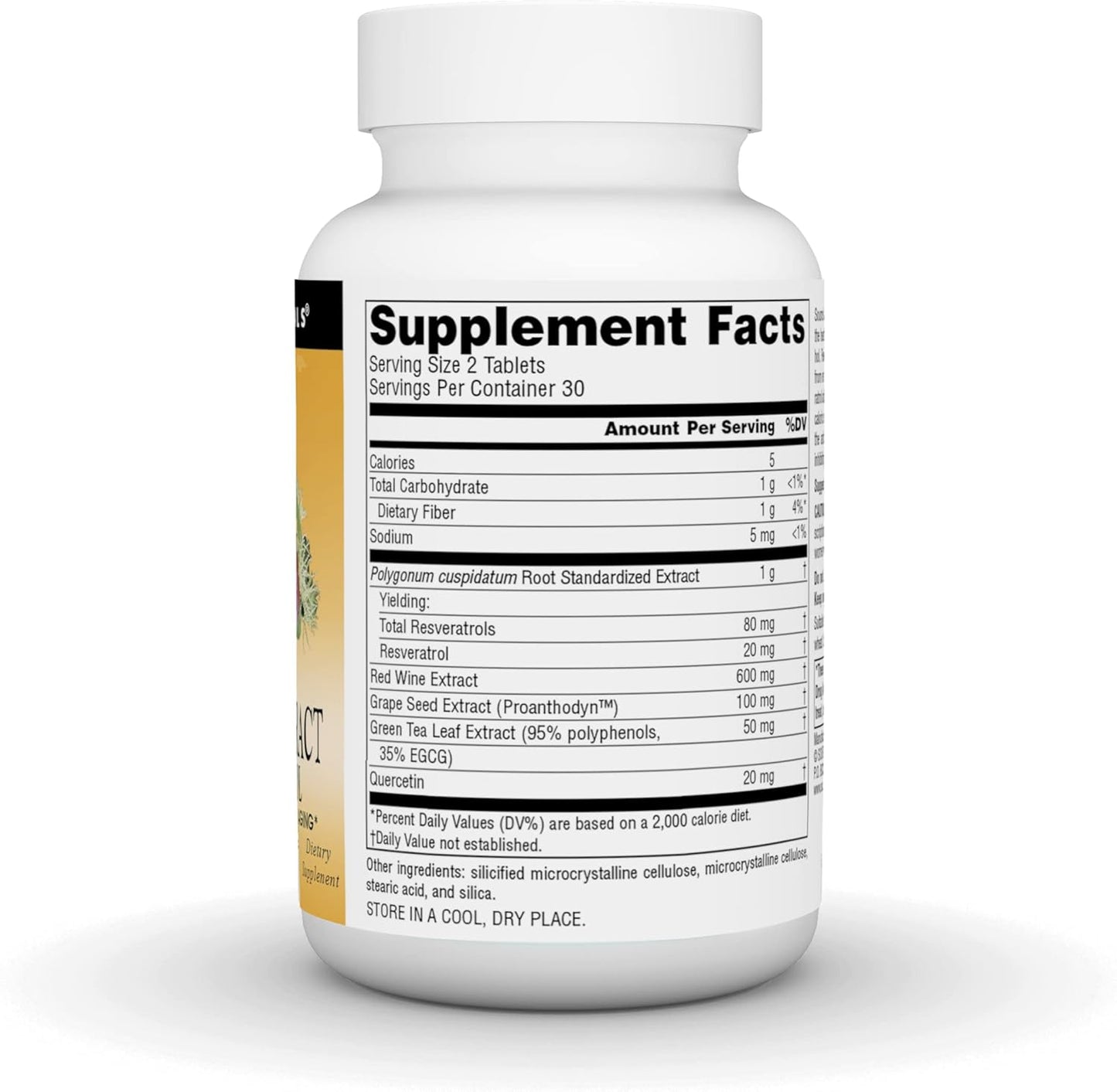 Red Wine Extract with Resveratrol for Healthy Aging Support - 60 Tablets by Source Naturals