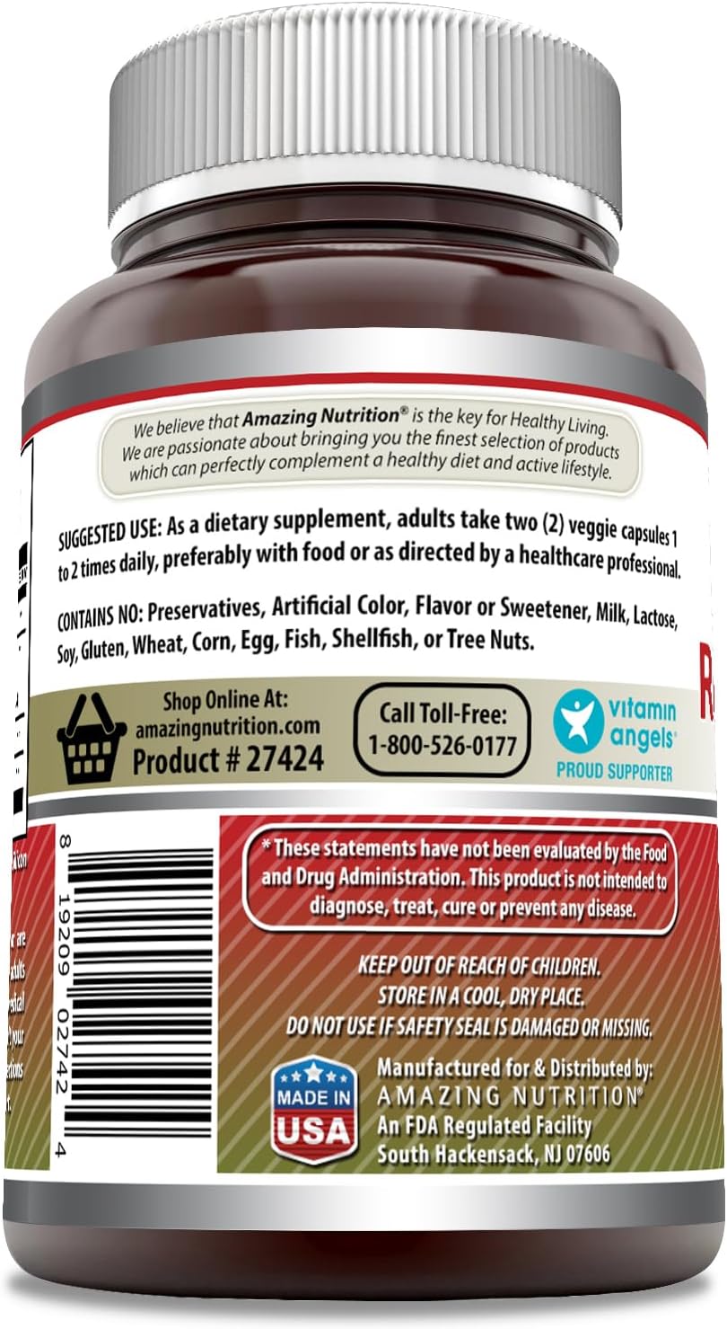 Red Yeast Rice Complex with Alpha Lipoic Acid, CoQ10, Milk Thistle Extract - 120 Veggie Capsules | Made in USA | High Potency 1570 Mg Per Serving