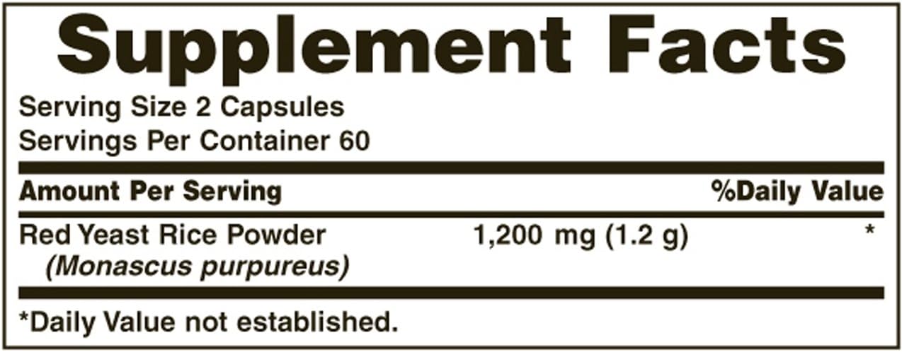 Red Yeast Rice Herbal Supplement Capsules - 600mg, 240 Count - Pack of 2 - Natural Dietary Additive for Health