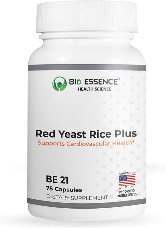 Red Yeast Rice Plus by Bio Essence - 1 Pack for Heart Health and Cholesterol Management