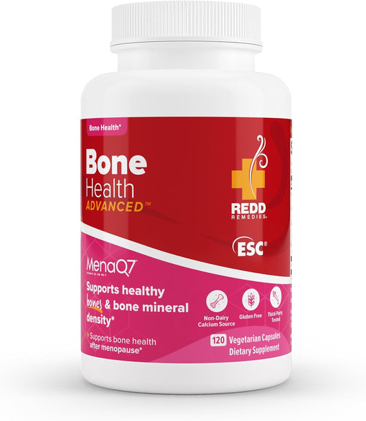Redd Remedies Bone Health Advanced: Strong Bone Support with Vitamin D3 and Calcium - 120 Vegetarian Capsules