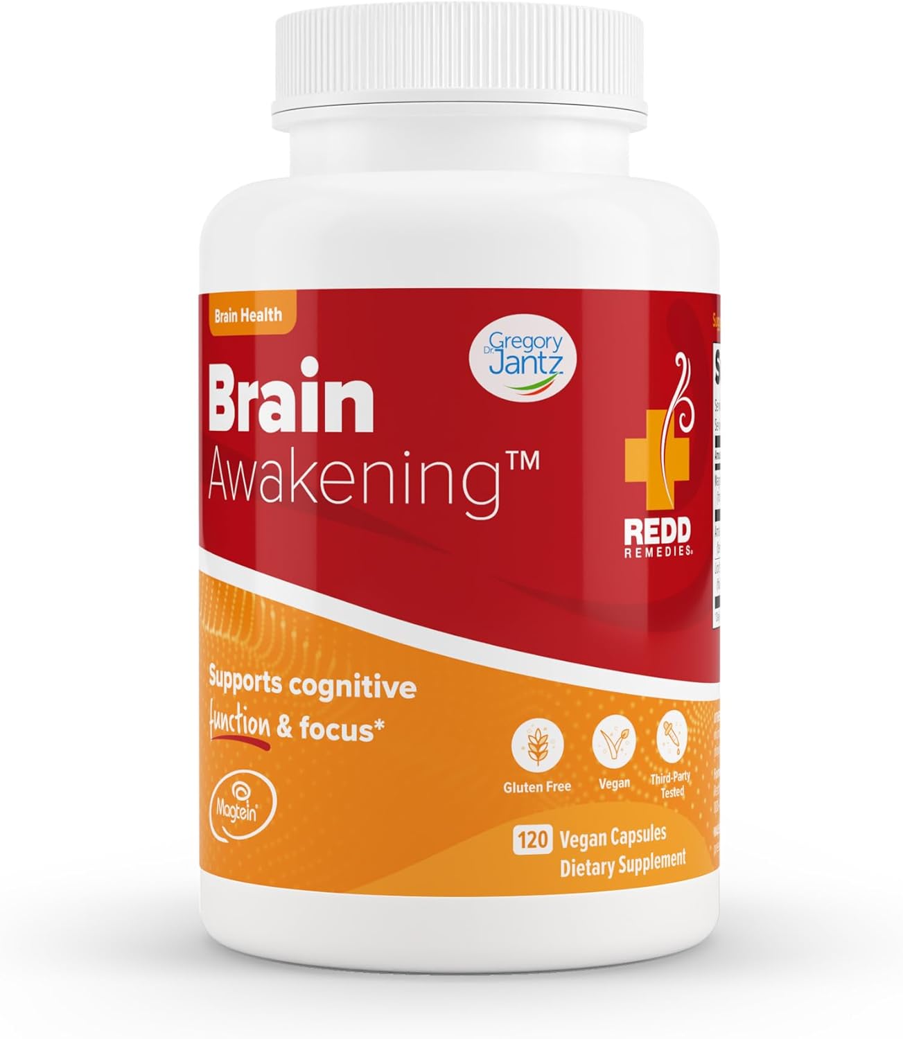 Redd Remedies Brain Awakening Supplement - Cognitive Function Support, 120 Vegan Capsules