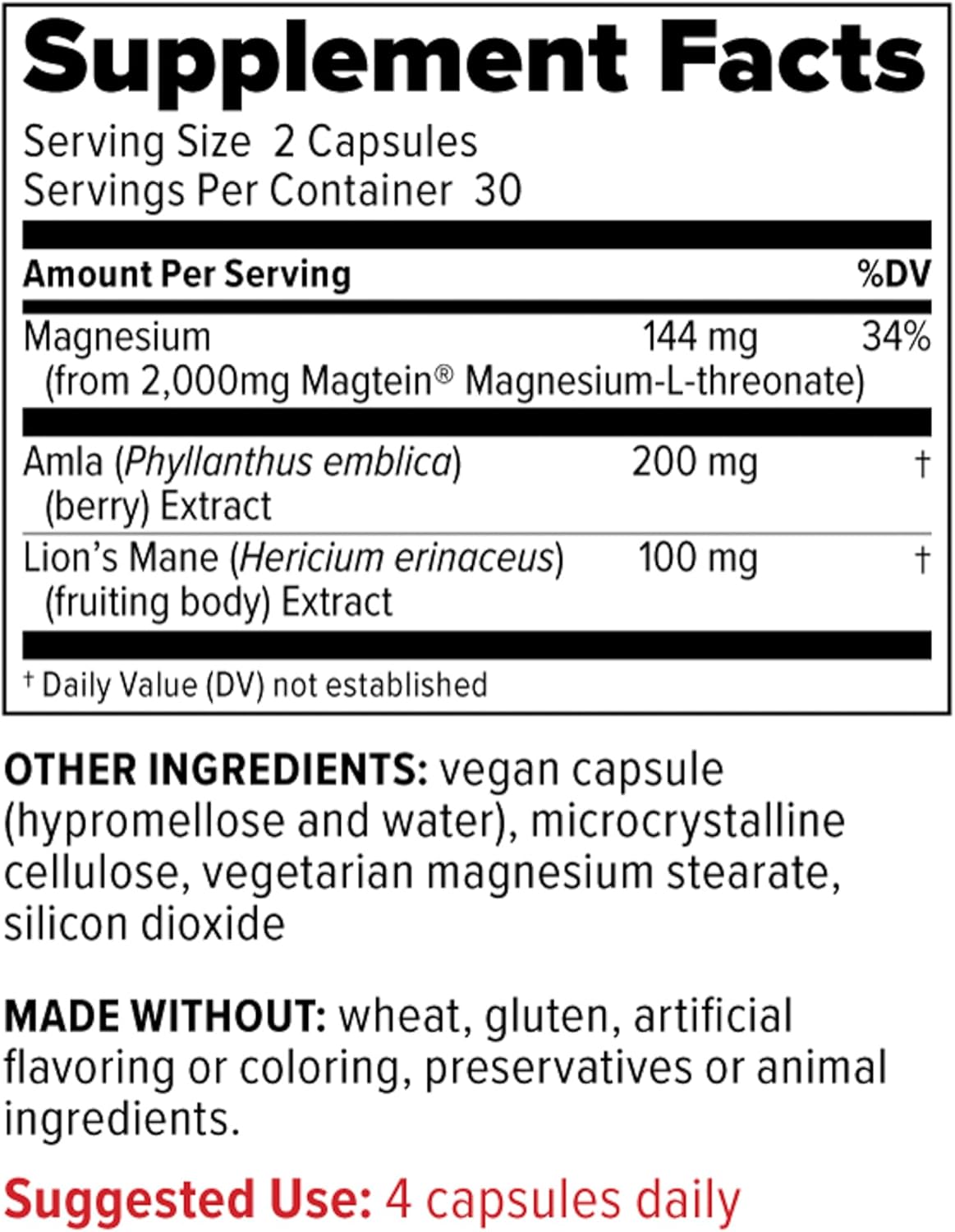 Redd Remedies Brain Awakening Supplement - Cognitive Function Support, 120 Vegan Capsules