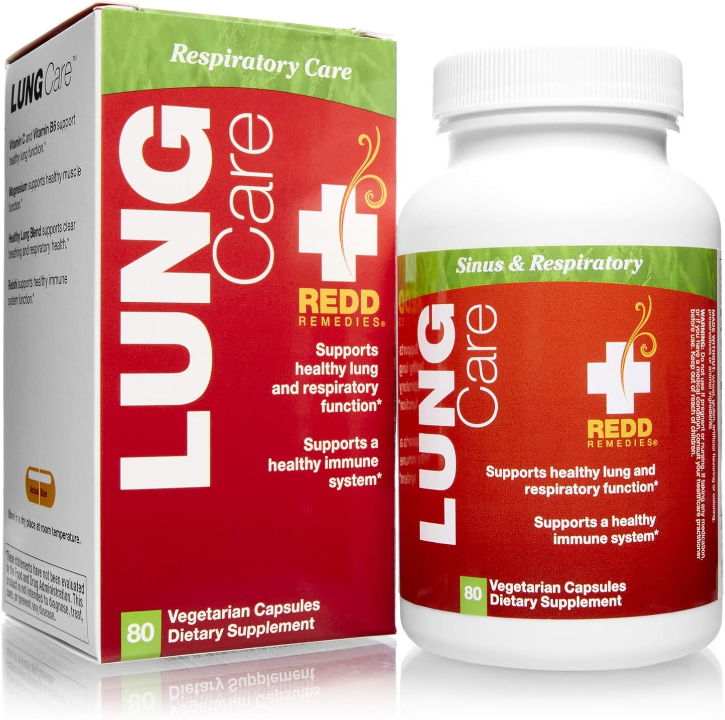 Redd Remedies Lung Care Supplement - 80 Capsules for Respiratory Health