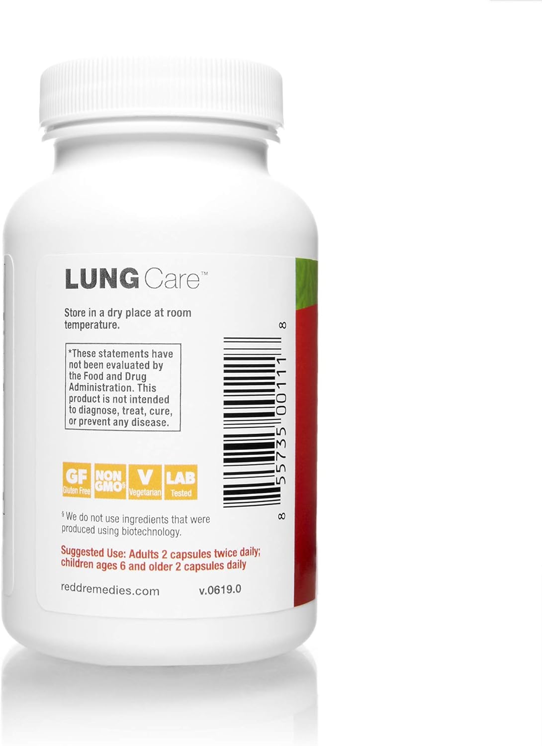 Redd Remedies Lung Care Supplement - 80 Capsules for Respiratory Health