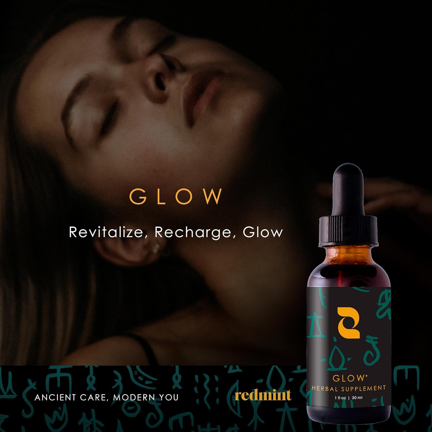 Redmint Herbal Tincture Glow - Ancient TCM Wisdom for Natural Radiance - 30 ml Bottle