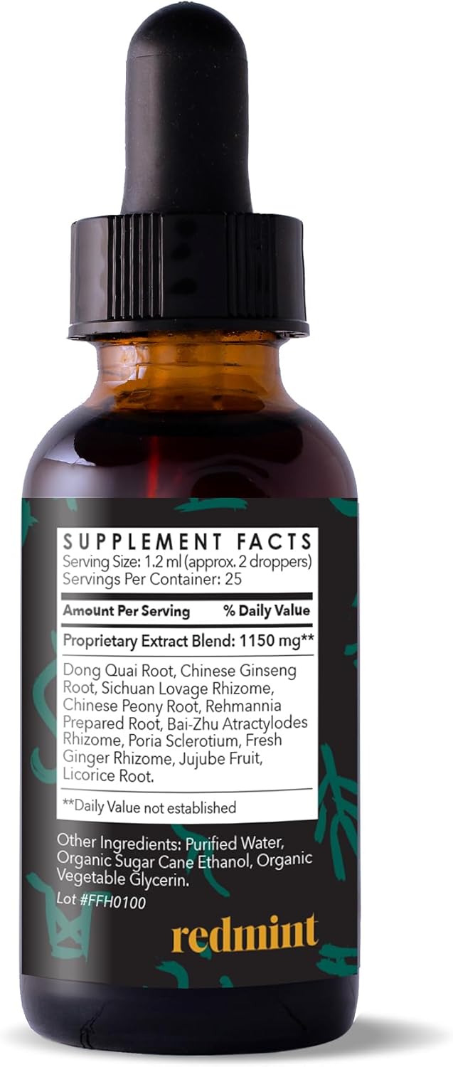 Redmint Herbal Tincture Glow - Ancient TCM Wisdom for Natural Radiance - 30 ml Bottle
