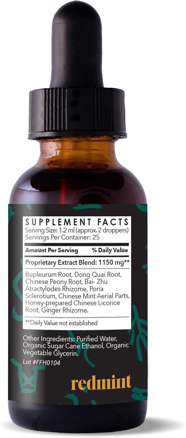 Redmint Relax & Chill Herbal Tincture - Natural Mood Support Supplement - Promotes Calmness - 30 ml