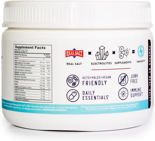 REDMOND Re-Lyte Immunity Multivitamin Mix with BlackBerry Flavor - Boost Your Health and Wellness