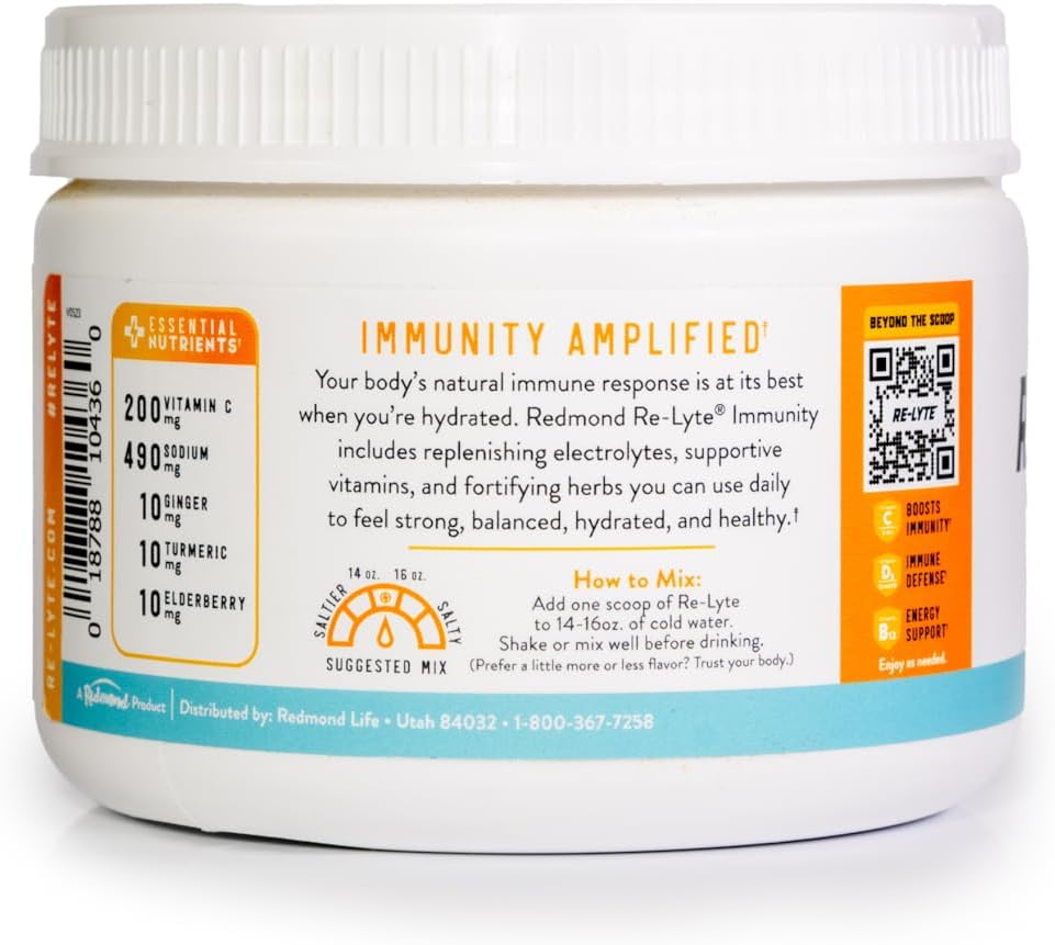 REDMOND Re-Lyte Immunity Pineapple Orange Multivitamin Supplement Mix - Boost Your Health and Wellness