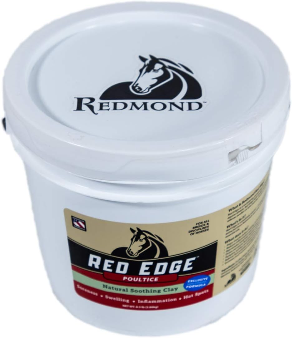 Redmond Red Edge Equine Poultice, 8.5lb Bucket - Natural Clay for Soothing All Horse Breeds - BoostGo Australia