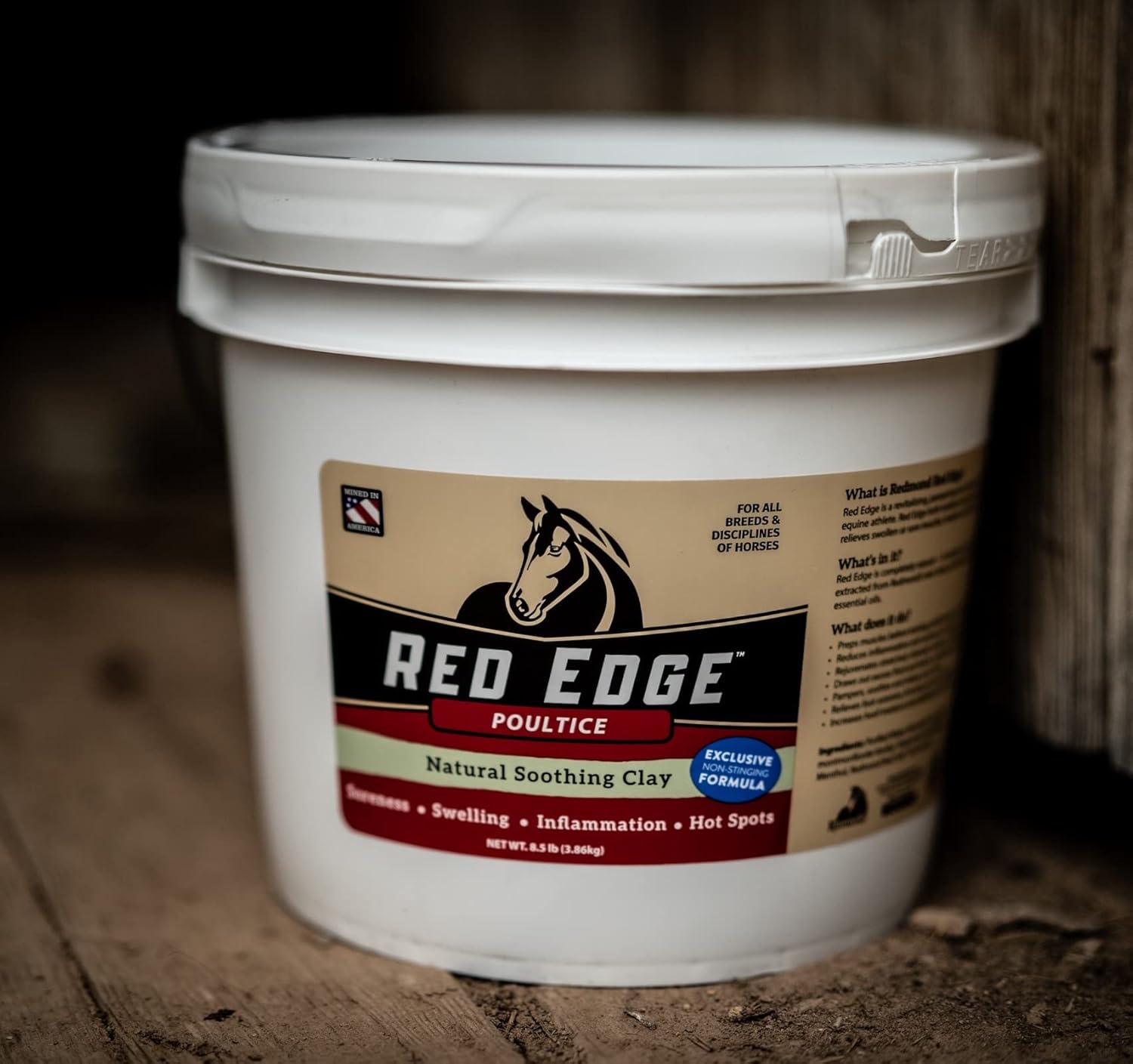 Redmond Red Edge Equine Poultice, 8.5lb Bucket - Natural Clay for Soothing All Horse Breeds - BoostGo Australia