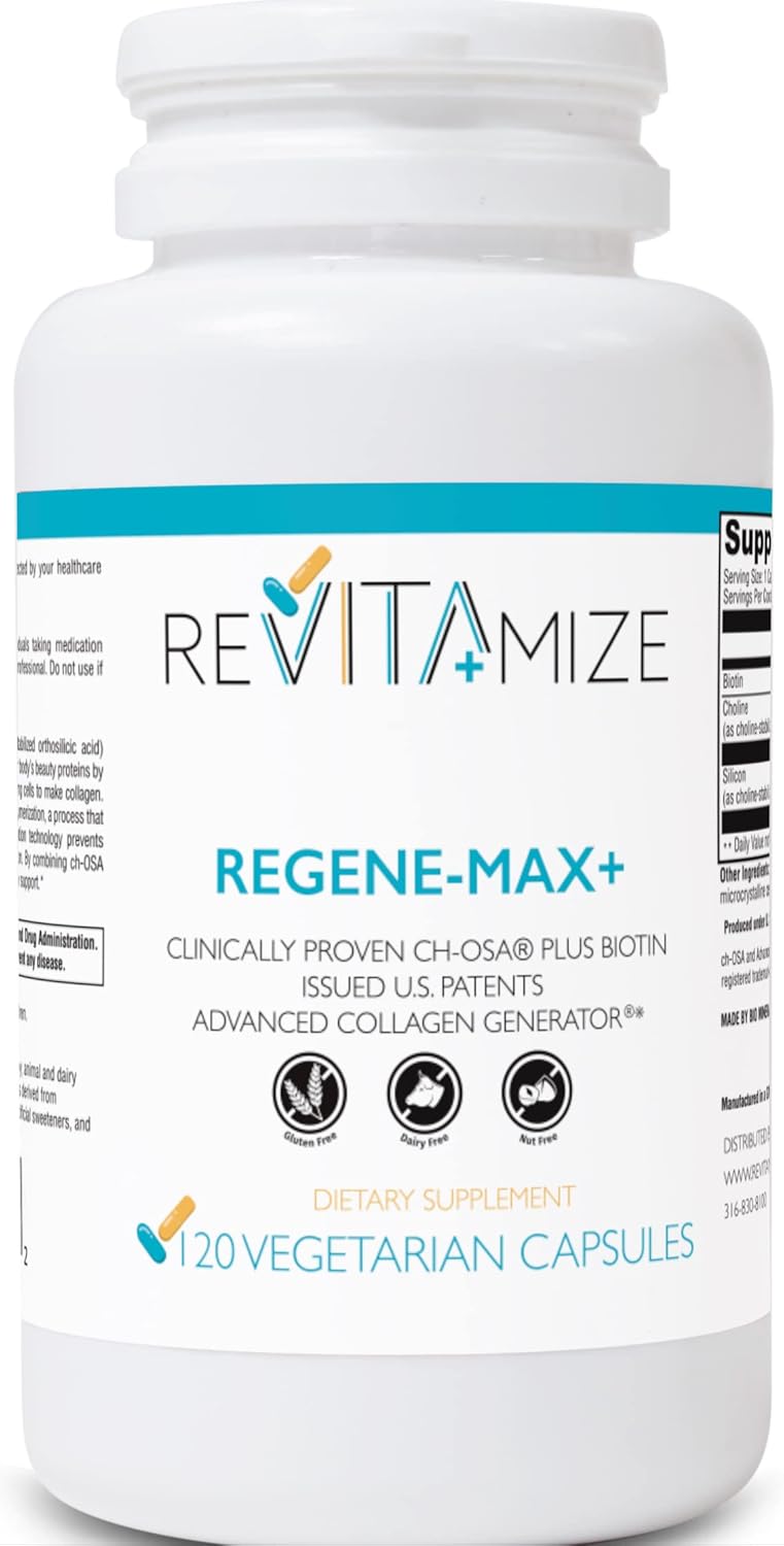 Regene-MAX+ Biotin Supplement for Hair, Skin, and Nails. Enhance Collagen Production, Reduce Fine Lines and Wrinkles