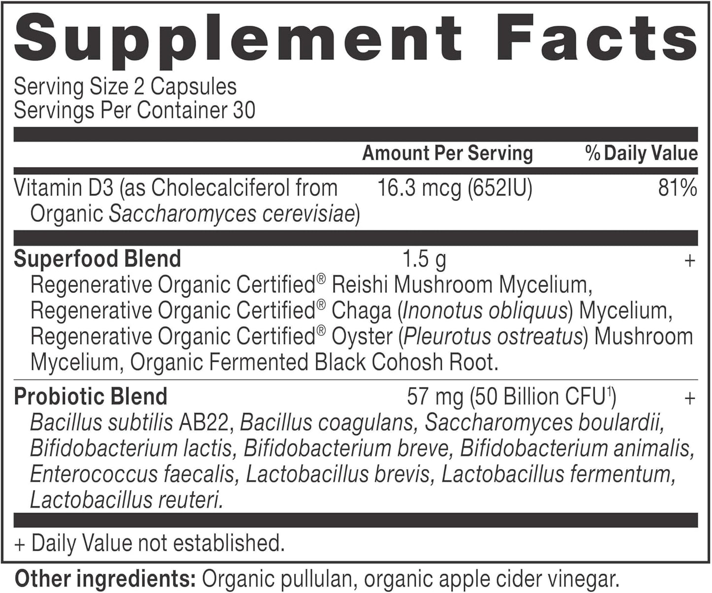 Regenerative Organic Certified Probiotics for Menopause & Digestion, 50 Billion CFUs, 60 Count