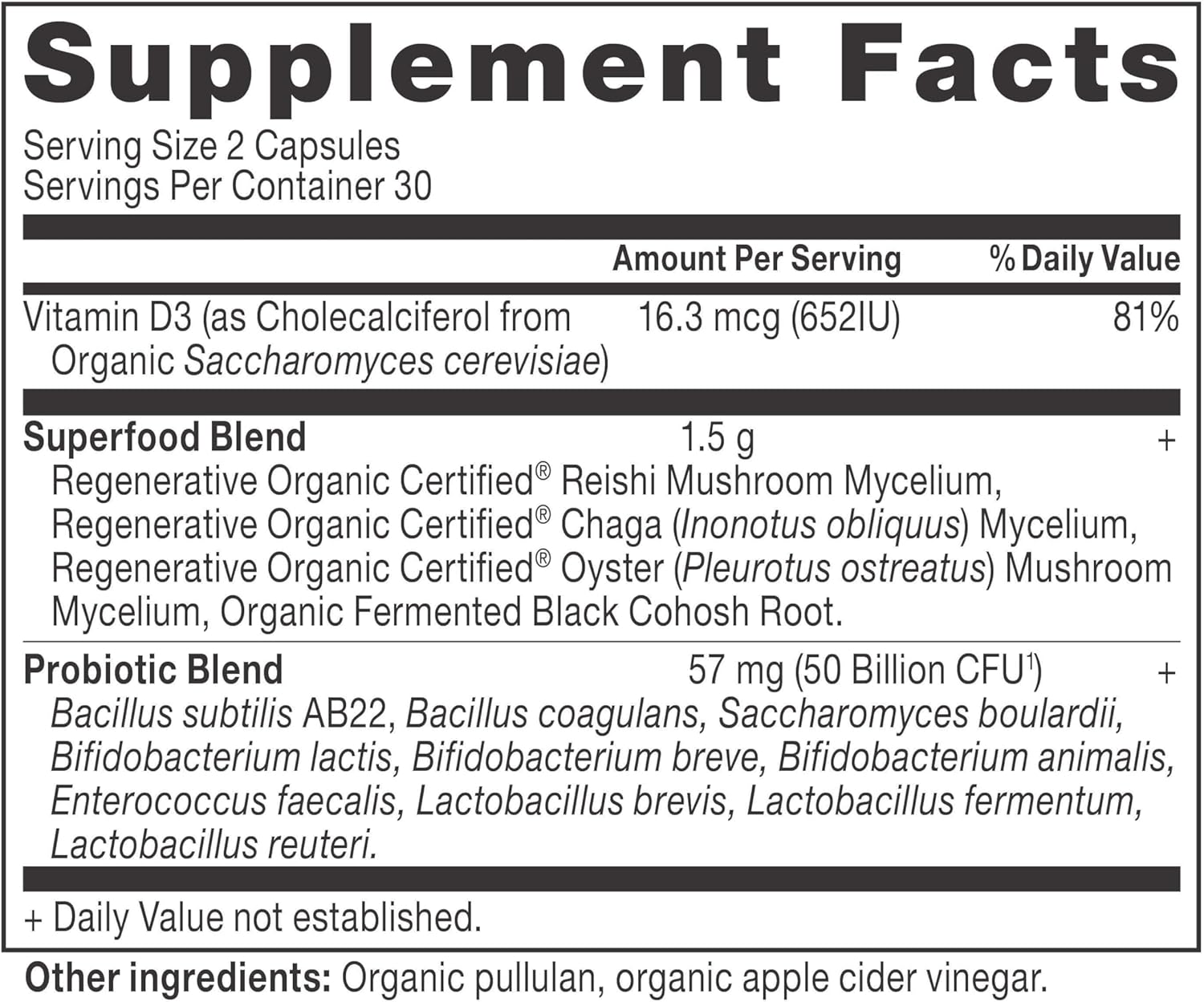 Regenerative Organic Certified Probiotics for Menopause & Digestion, 50 Billion CFUs, 60 Count