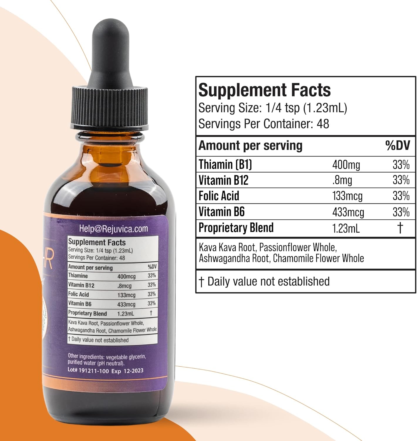 Rejuvica Health Zenapin-IR Mood Support Supplement with Kava Kava, Ashwagandha, Passionflower, and B-Vitamins