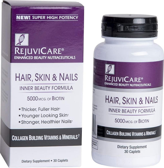 Rejuvicare Beauty Formula with Biotin, Collagen, and Minerals for Hair, Skin & Nails - 30 Servings