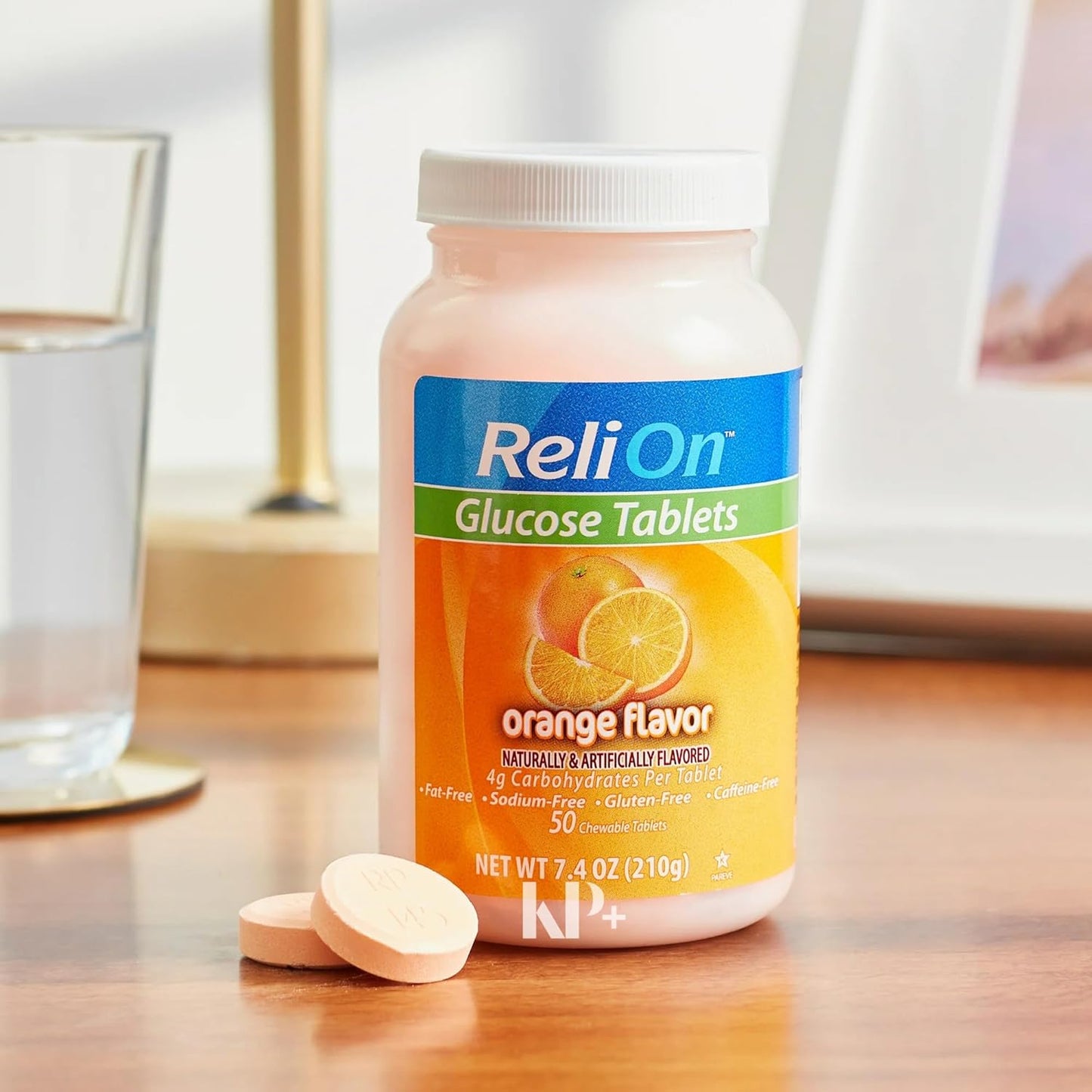 ReliOn Orange Glucose Tablets - 50 Count - Fast-Acting Glucose Supplement
