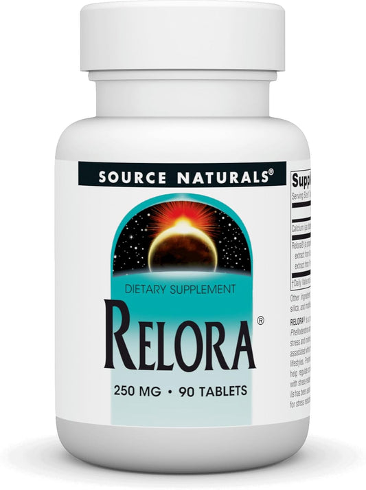 Relora 250mg Tablets for Healthy Eating Behavior and Muscle Relaxation Support - 90 Count by Source Naturals