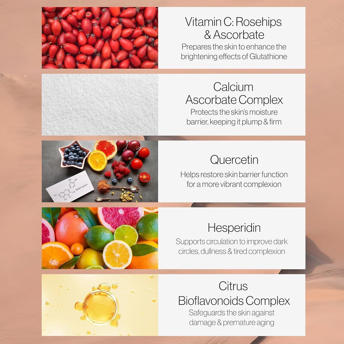 Relumins Advanced Vitamin C Supplement with Rose HIPS & Bioflavonoids - MAX Skin Brightening Complex, 1000mg VIT C, 180 Capsules - 1 Bottle