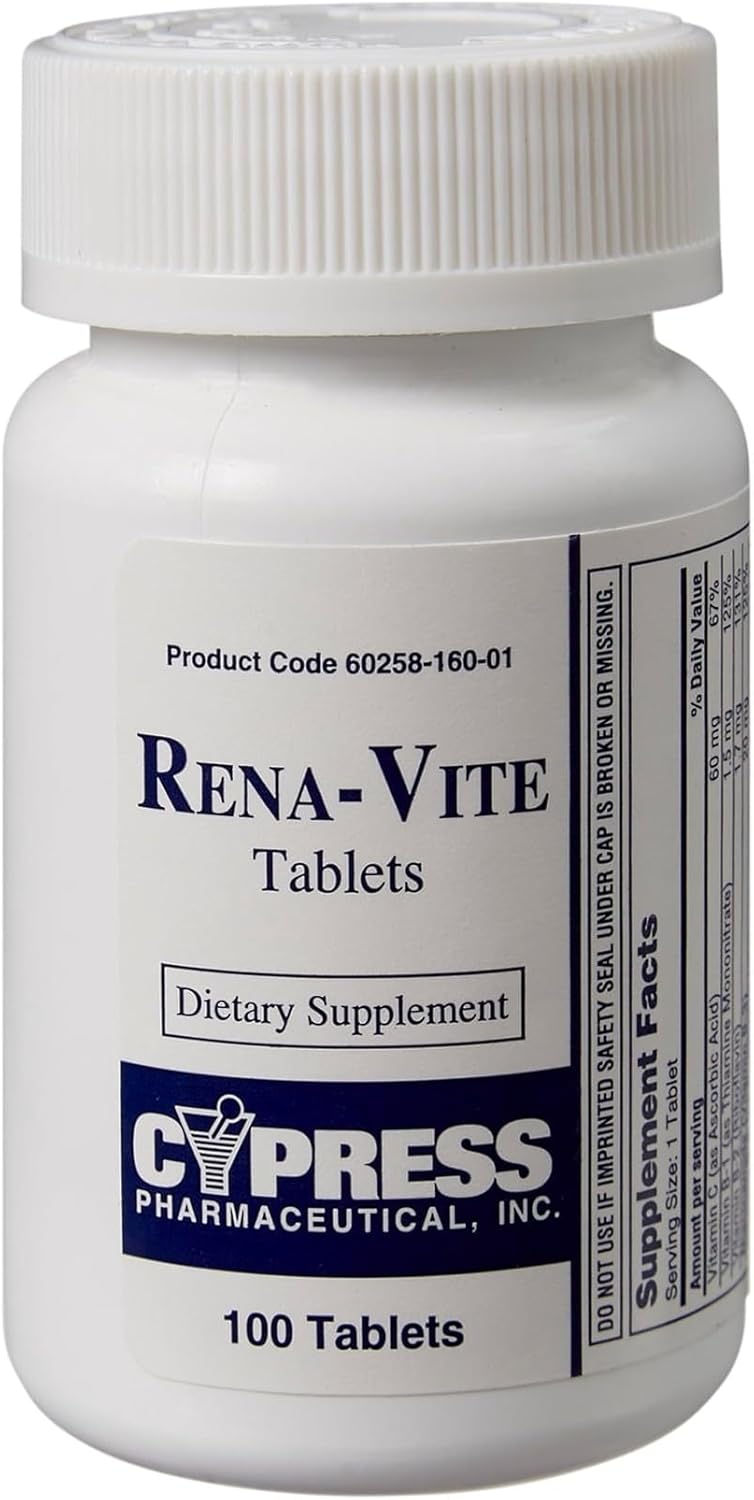 Rena-Vite Tablets by Cypress Pharmaceutical - 100 Tablets Per Bottle (Pack of 3)