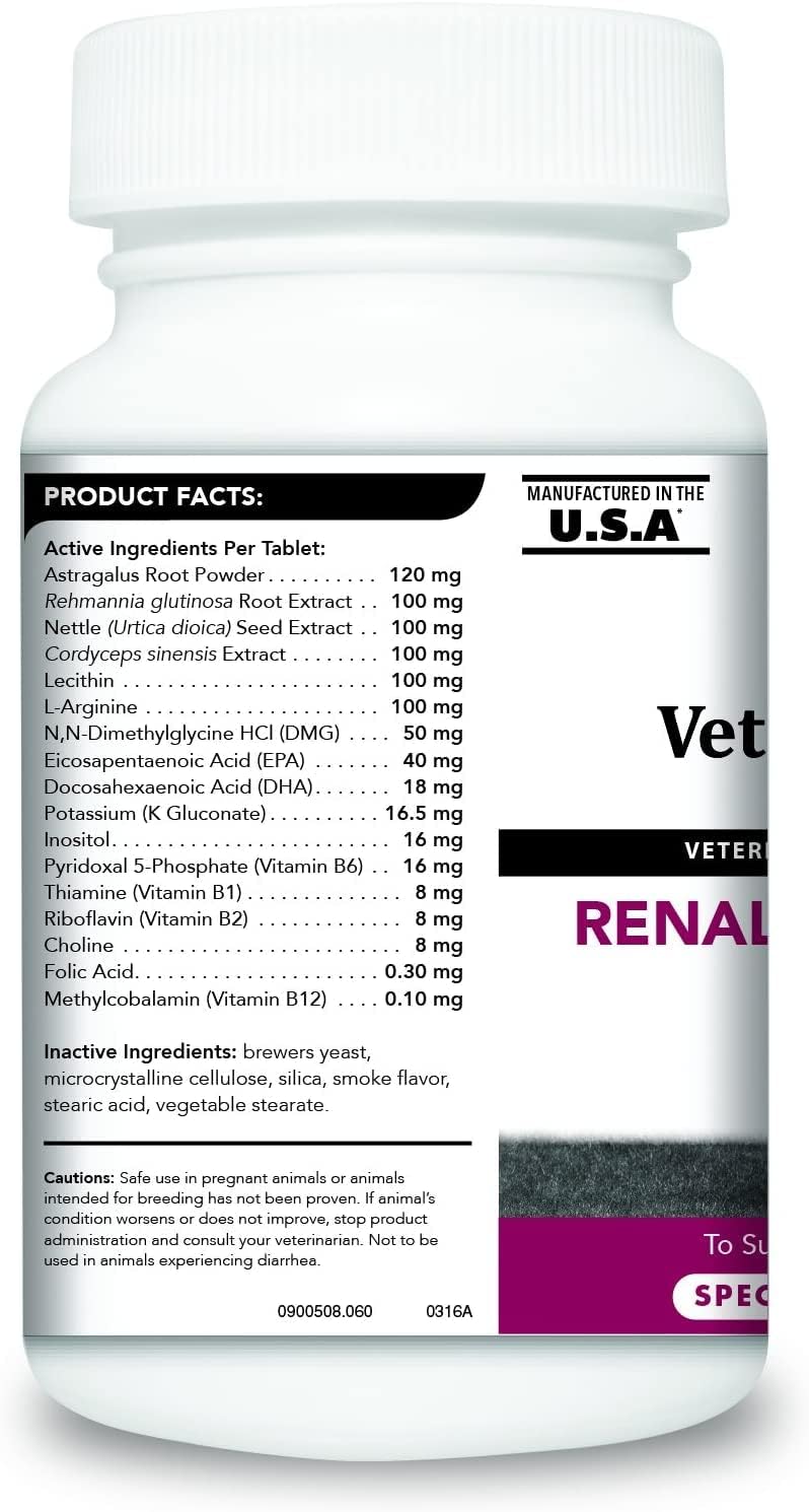 Renal Essentials Kidney Supplement for Dogs - Support for Kidney and Urinary Tract Health with Astragalus Root and Nettle