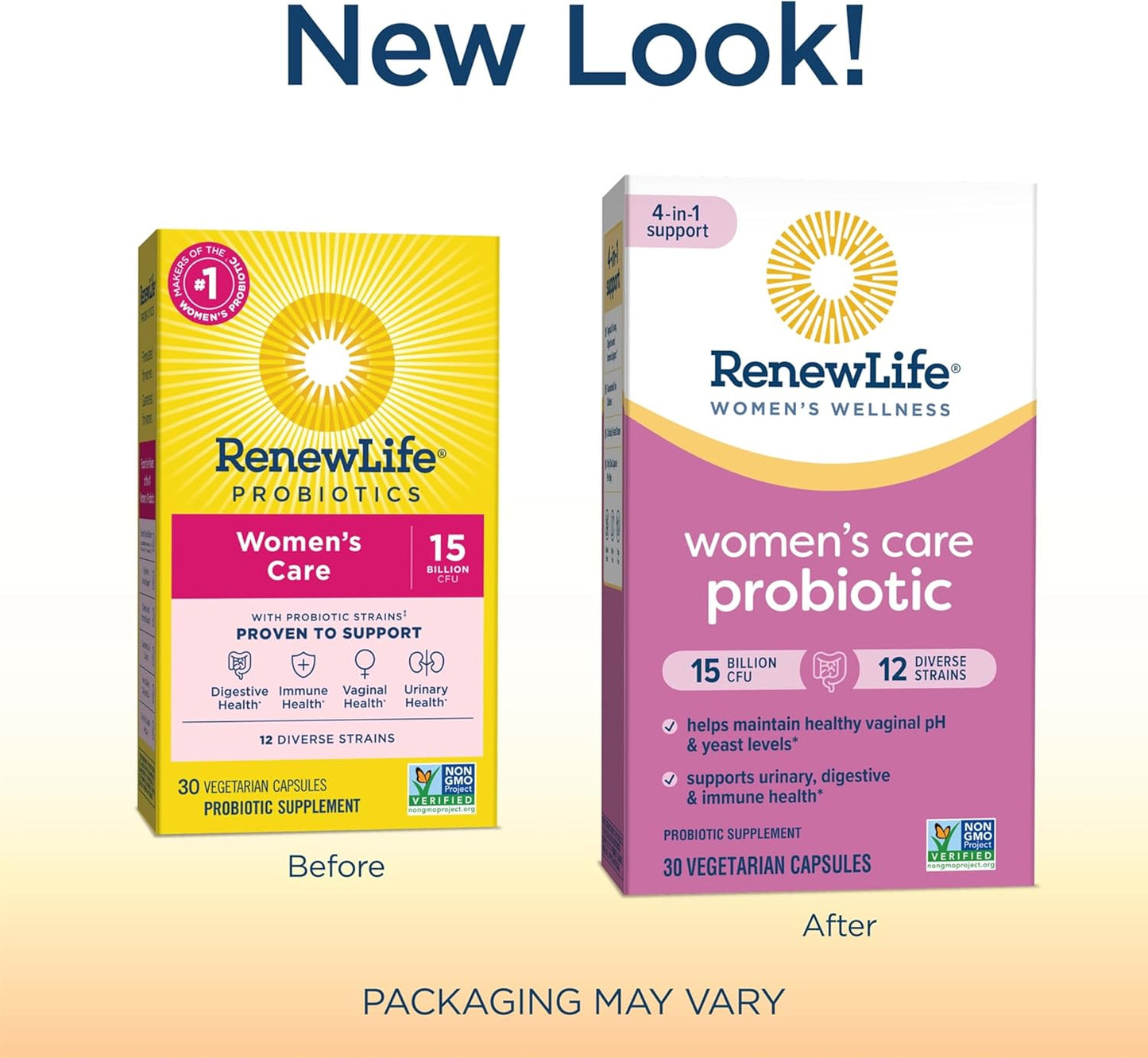 Renew Life Women's Probiotic Capsules for pH Balance, Vaginal & Urinary Health - L. Rhamnosus GG - 15 Billion CFU - 30 Ct