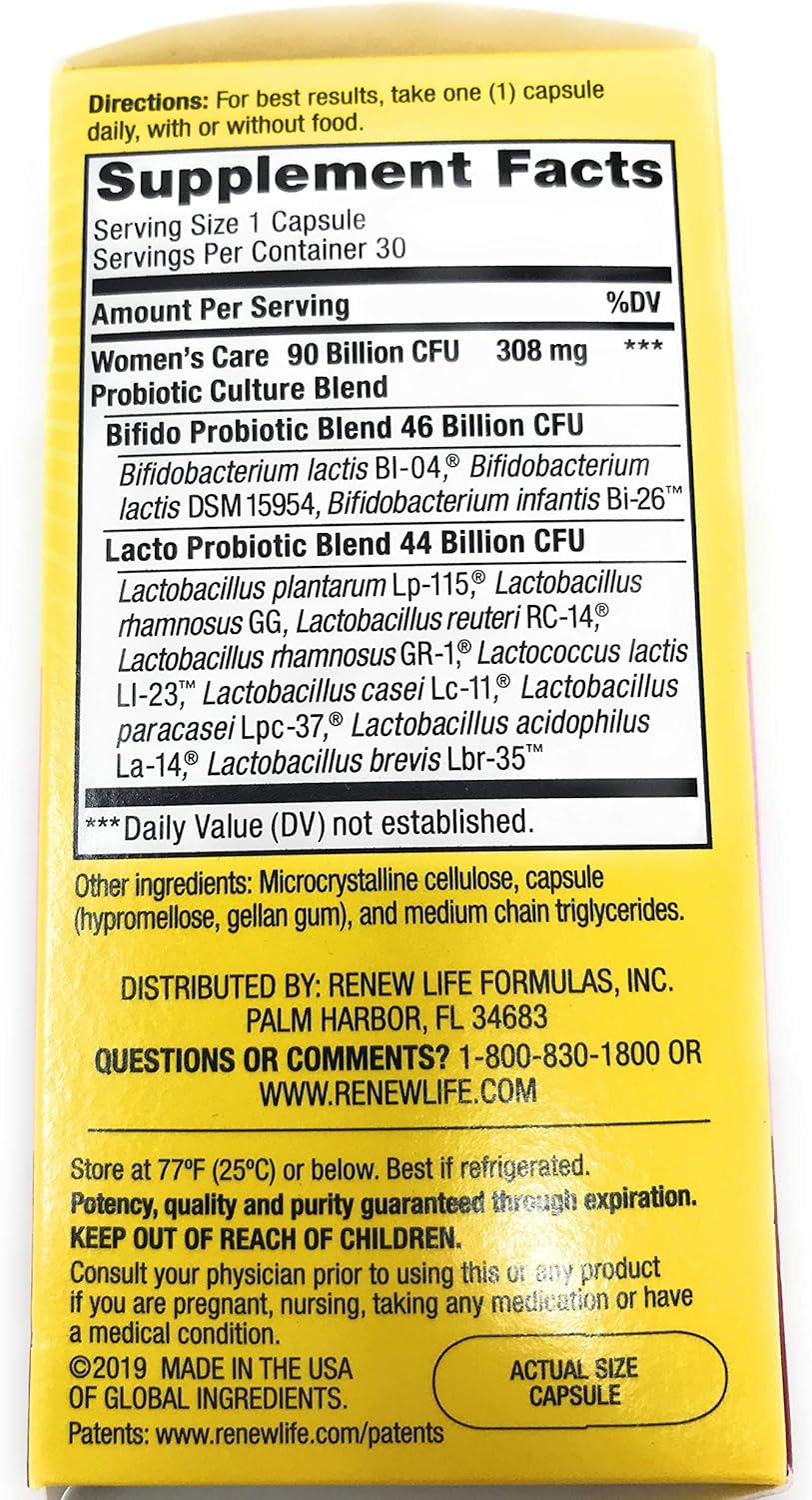 Renew Life Women's Ultimate Flora Probiotic 90 Billion CFU - 30 Capsules