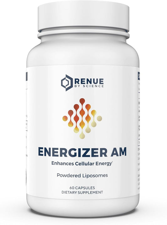 Renue By Science Energizer AM: Liposomal Resveratrol, Hesperidin, Green Tea Supplement - 60 Capsules with Trans Resveratrol, Hesperidin, Green Tea Extract - Non-GMO, Made in USA