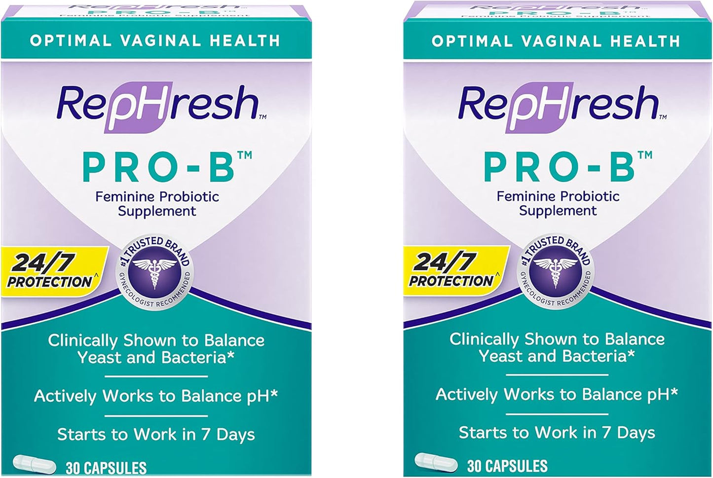 RepHresh Pro-B Probiotic Feminine Supplement Mega Size 2ct - New Packaging