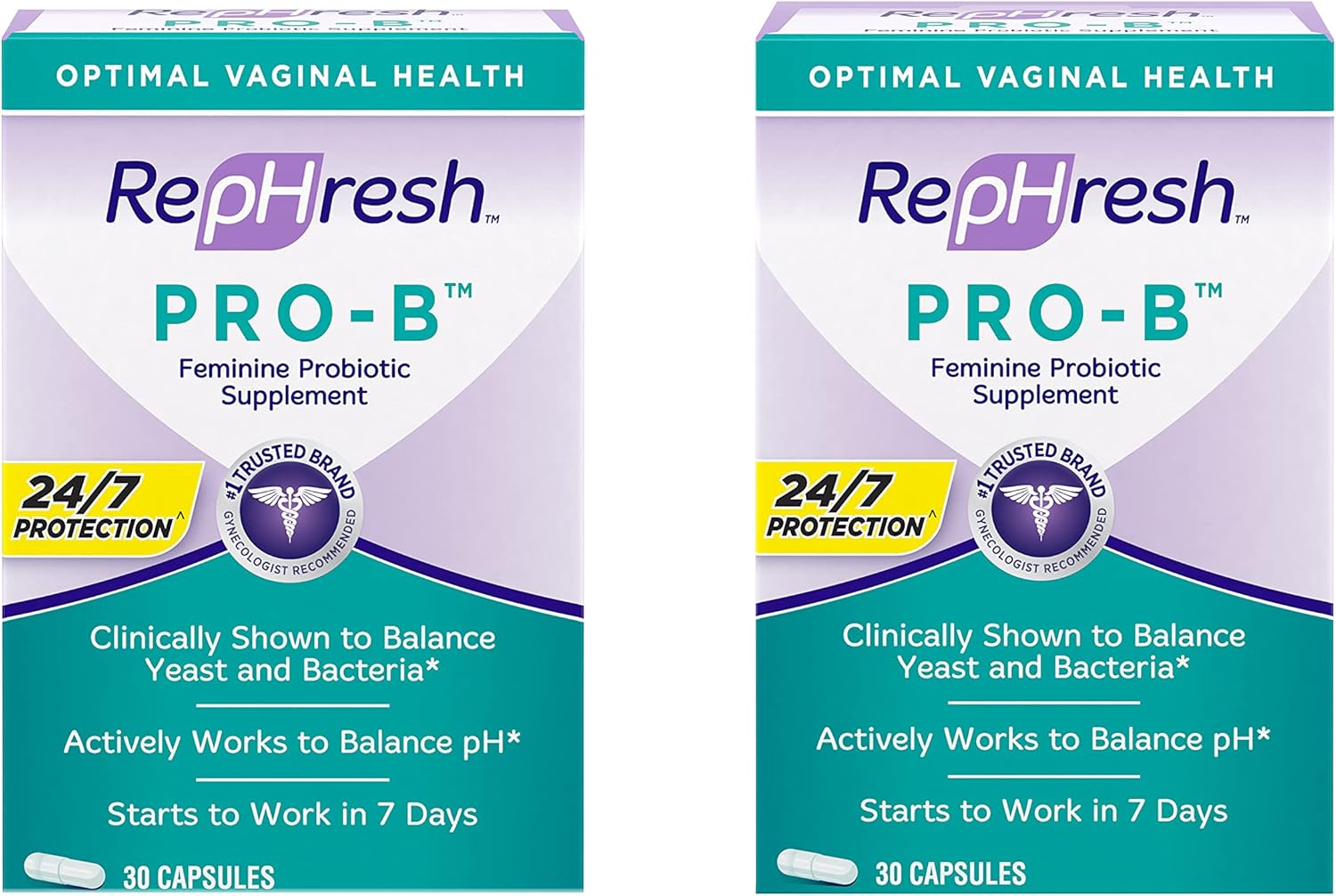 RepHresh Pro-B Probiotic Feminine Supplement Mega Size 2ct - New Packaging