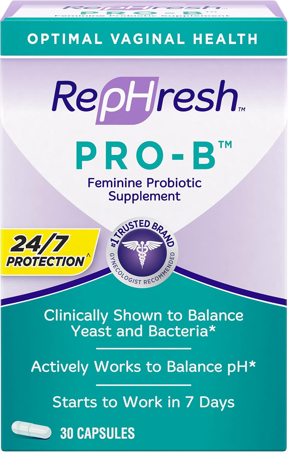 RepHresh Pro-B Probiotic Feminine Supplement Mega Size 2ct - New Packaging